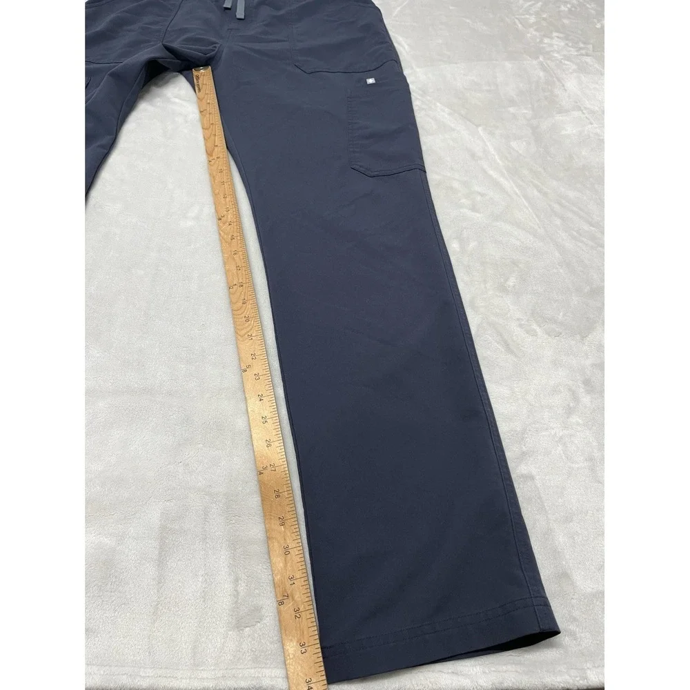 Figs Scrubs Pants Adult  2XL Tall Navy Straight Leg Cargo Technical Collection